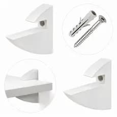 Kit 4 Suportes Bico De Tucano Para Prateleira De 15mm Branco