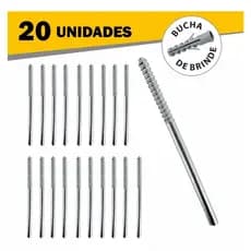 Kit 20 Suporte Invisível Para Prateleira Estilo Flutuante Parafuso em Aço 110mm