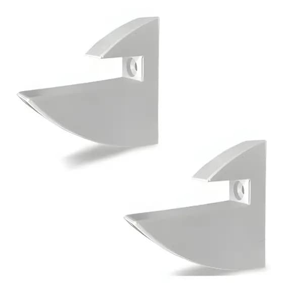 Kit Suportes Bico De Tucano Para Prateleira De 15mm Branco/Preto