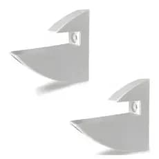 Kit Suportes Bico De Tucano Para Prateleira De 15mm Branco/Preto