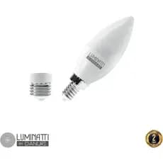 Lâmpada Vela Led Leitosa + Soquete  E14 E27 6w 3000k, 4000K e 6000K Bivolt Luminatti