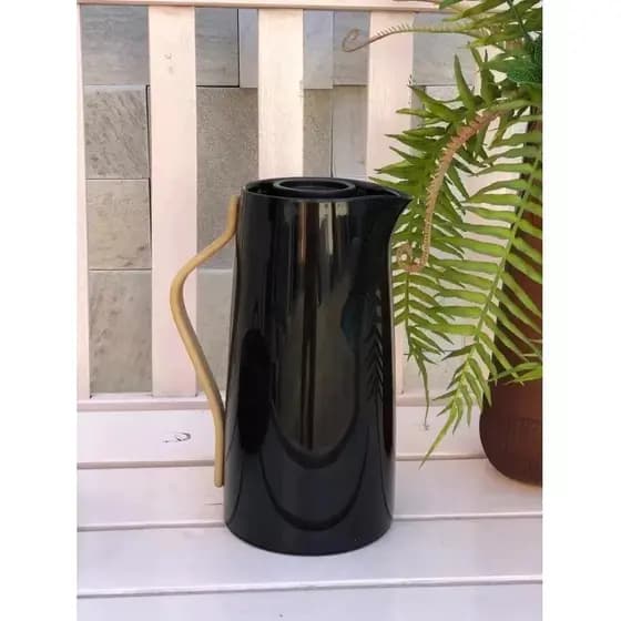 Garrafa Térmica Café 1 Litro Moderna Com Cabo De Madeira Mesa Posta Lehaví