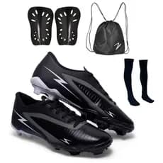 Chuteira Campo Striker Adulto Com Trava Original Uzze Sport Meião Mochila Caneleira