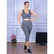 Conjunto Top Nadador + Corsário Suplex Multifuncional Feminino