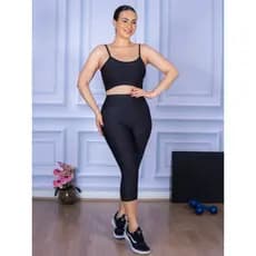 Conjunto Academia Corsário Suplex + Top com Bojo Sustentação Feminino