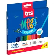 Lápis De Cor Mega Soft Color - 24 Cores - Tris