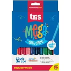 Lápis De Cor Mega Soft Color - 36 Cores - Tris
