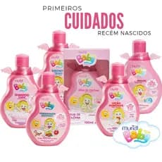 kit Shampoo + Cond + sab Líquido + colônia + Lo Hidratante + Óleo Infantil Muriel Baby Menina 100ml
