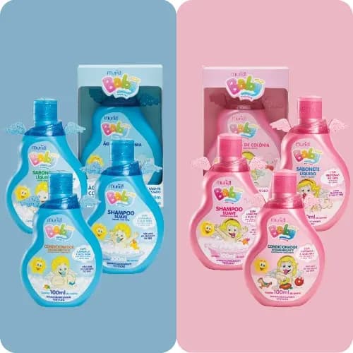Kit Higiene infantil Muriel Baby 100ml ( shampoo + cond + sab líquido + Deo colonia) escolha o seu