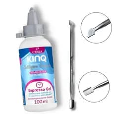 Kit Kinq Removedora de cutículas + Espátula Dupla Inox