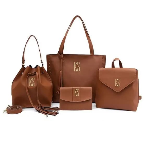 Kit 4 Bolsas Carteira + Mochila + Bolsa Saco Promoção