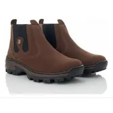 Botina Coturno Bota Masculino Butina Nobuck Motoqueiro Trilha Cano Médio Legítimo Lançamento