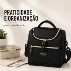 Bolsa Térmica Marmita Fitness Impermeável Isotérmica Lancheira Premium Academia Trabalho