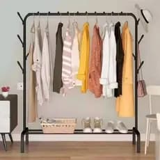 Arara de Roupas Cabideiro de Chão Closet Modulado em Aço Carbono C/ Sapateira