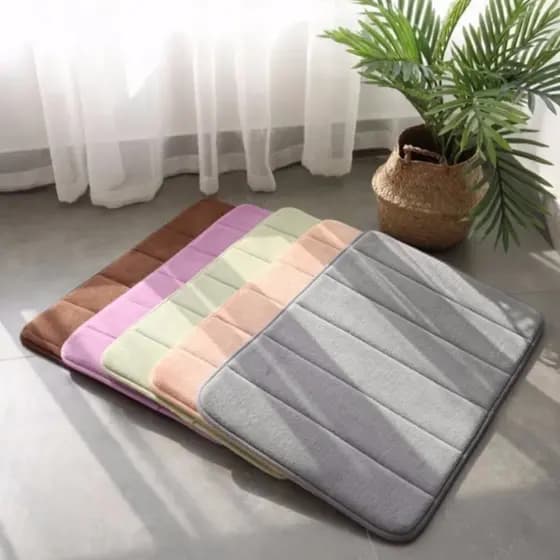 Tapete para Banheiro Cozinha Entrada Decoração Soft 40x60 cm Macio Antiderrapante Microfibra