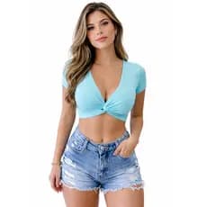 Cropped Poliamida Dry com Proteção UV – Fitness, Academia e Esportivo