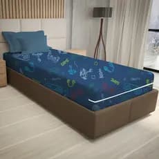 Capa Colchão Lençol com Zíper Solteiro Estampada INFANTIL Malha Gel - Sonho Lar