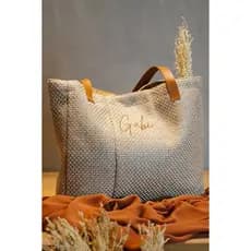 Bolsa Personalizada Praia tipo palha juta