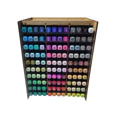 Porta Canetas Touch 120 Cores -Nicho Porta Canetas e Marcadores MDF – Suporte Organizador MDF