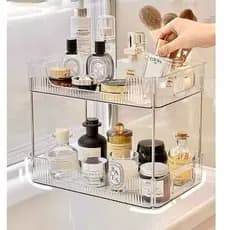 Organizador Acrílico Prateleira Diamante  Porta Maquiagem Perfumes, cosméticos