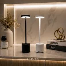 Luminária de Mesa Abajur Candeiro Dumbbell  Cabeceira Escrivaninha LED 3 em 1 Recarregável Tipo C