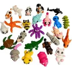 kit 24 Miniaturas Articuladas Impressão 3D Brinquedinhos Brinquedos Saquinho Surpresa Aniversário Crianças Fidget Toys