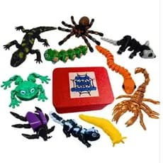 Coleção Animais Repugnantes com 10 miniaturas em impressão 3D + estojo personalizado