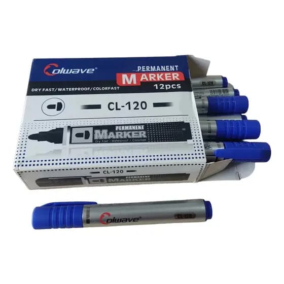 Box 12 Un Caneta Marcador Permanente  Colwave Cl-120