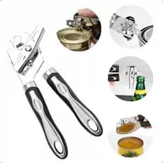Abridor De Lata Cerveja E Garrafa Multifuncional Aço Inox