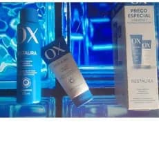 SHAMPOO 375 ML + CONDICIONADOR OX 170ML ,RESTAURA.RECUPERA OS FIOS DOS DANOS MAIS PROFUNDOS