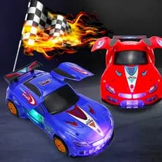 Brinquedo Bate Volta Carro de Corrida Musical Menino Infantil Anda Mexe Movimento Emite Luzes Som Bate & Volta Criança Bebê