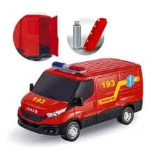 Carro Veículos de Brinquedo Bombeiro Resgate Iveco Daily Brinquedo Miniatura Escala 1/20 - Lançamento Usual Brinquedos