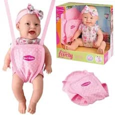 Boneca Menina Passeando Bebê Com Bolsa Canguru Acessórios Boneca Infantil Super Fofinho