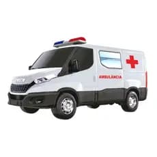 Carro Veículos de Brinquedo Ambulancia Iveco Daily 25cm Escala 1/20 - Usual Brinquedos