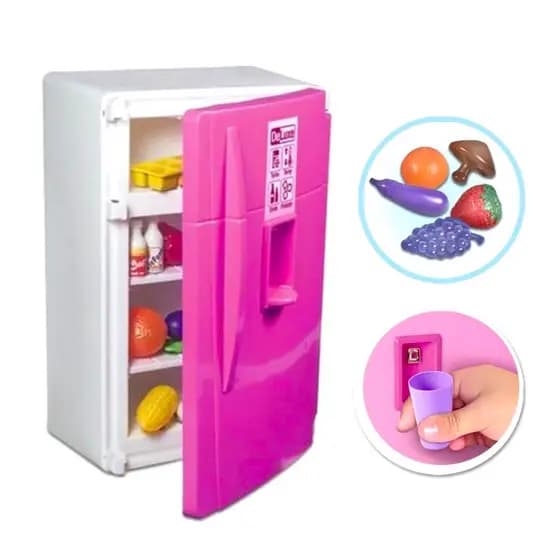 Brinquedo Infantil Geladeira Infinity Rosa e Branca Lua de Cristal