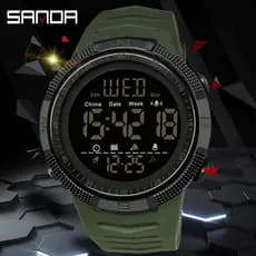 Sanda À Prova D 'Água Relógio Cronógrafo De Luxo Display LedSanda À Prova D 'Água Relógio Cronógrafo De Luxo Display Led