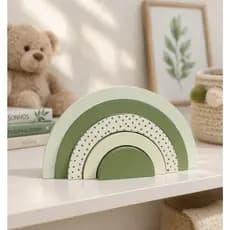 Arco-Íris Decorativo Infantil em Tons Suaves | Peça Artesanal em MDF