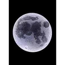 Luminária Lua Texturizada 3D Led pintada à mao