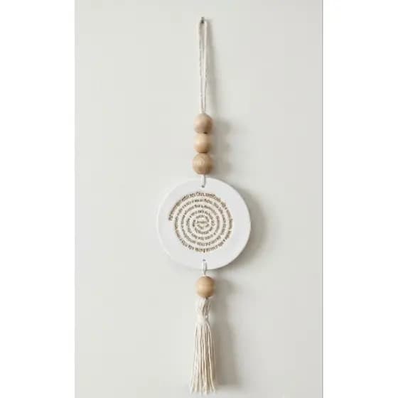 Decoração cristã Pendente decorativo "Pai Nosso" em Cerâmica Fria