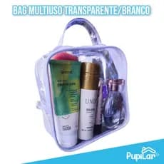 BAG MULTIUSO TRANSPARENTE/BRANCO TAM P - PUPILAR