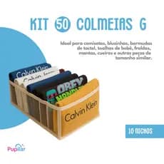 KIT 50 COLMEIAS ORGANIZADORAS G PARA CAMISETAS - PUPILAR
