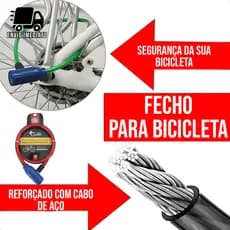 Corrente Cadeado para Bicicleta e Capacete Alta Segurança Trava Antifurto Reforçada Aço Temperado