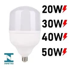 Lampada Led Bulbo 20w, 30w, 40w, 50w E27 Bivolt 6500K Branco Frio
