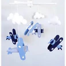 Móbile para berço céus de aviões nuvem