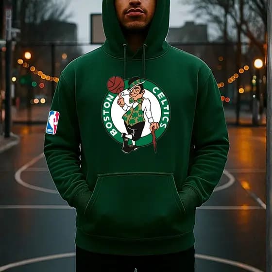 Moletom Basquete Celtics Blusa de Frio com Capuz Estampada Algodão Várias Cores Oferta