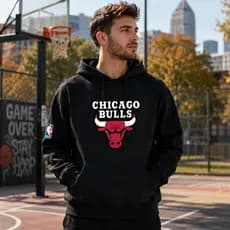 Moletom Canguru Chicago Bulls Blusa de Frio Time Basquete Várias Cores Oferta Inverno