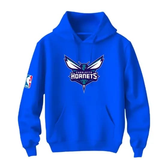 Moletom Canguru Charlotte Hornets Blusa Basquete Masculina Estampada em Algodão Premium