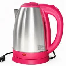 Chaleira Elétrica Rosa 2 Litros 220V Ferve Água Rápido Desligamento Automático