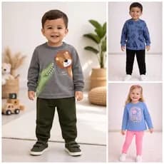 Conjunto moletom quentinho Brandili Roupa infantil menino e menina 1 a 8 anos