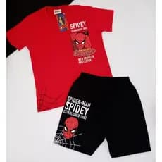 Conjunto Infantil Menino Fakini Herói Aranha | Camiseta + Bermuda | Tam 6